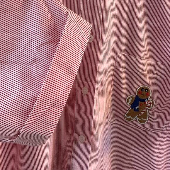 LasOlas Women's Vintage S/S Buttonup Shirt Striped Gingerbread Size Small - Picture 4 of 9